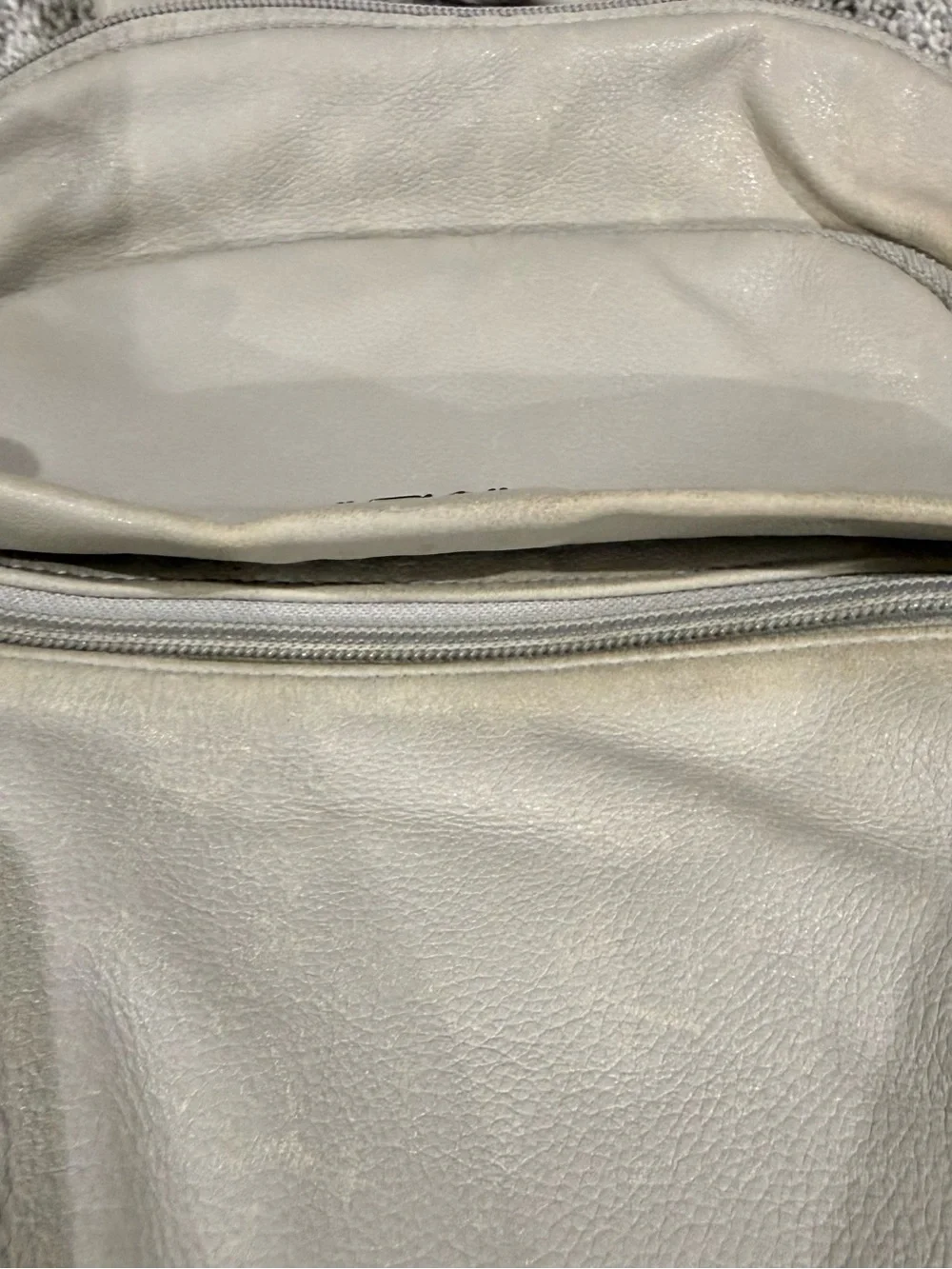 Tumi Grey Genuine Leather Small Backpack Travel Casual Zipper Women Unisex